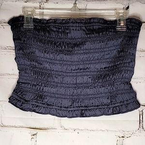 NWOT! Intimately by Free People Smocked Charcoal Tube Top Size Medium M